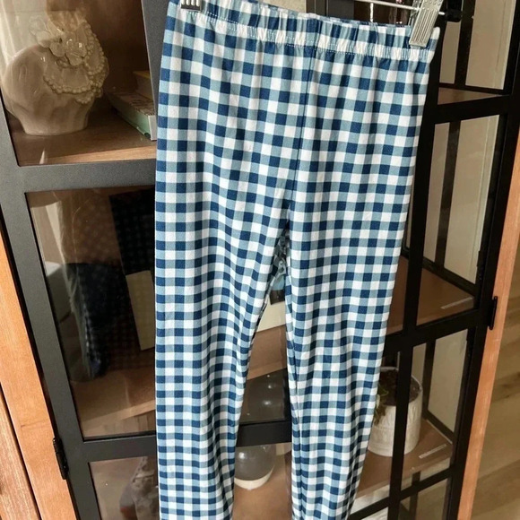 SweetHoney Pajamas set gingham print navy unisex toddler boys girls long sleeve - Picture 4 of 5